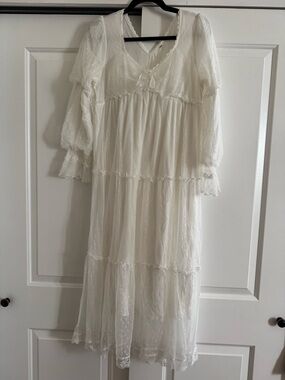 Gothic Vintage Inspired Women’s Night Gown Dress Nightie, Size XL